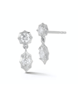 Platinum & Diamond Two Stone "Maverick" Drop Earrings