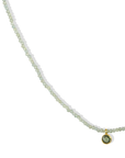 Faceted Green Apatite Necklace with 18K Bezel-Set Green Sapphire Pendant