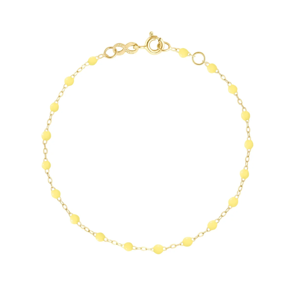 18K &amp; "Mimosa" Resin Beaded Classic Bracelet