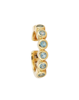 18K Bezel-Set Blue Topaz "Bubble" Ear Cuff