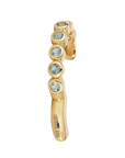 18K Bezel-Set Blue Topaz "Bubble" Ear Cuff