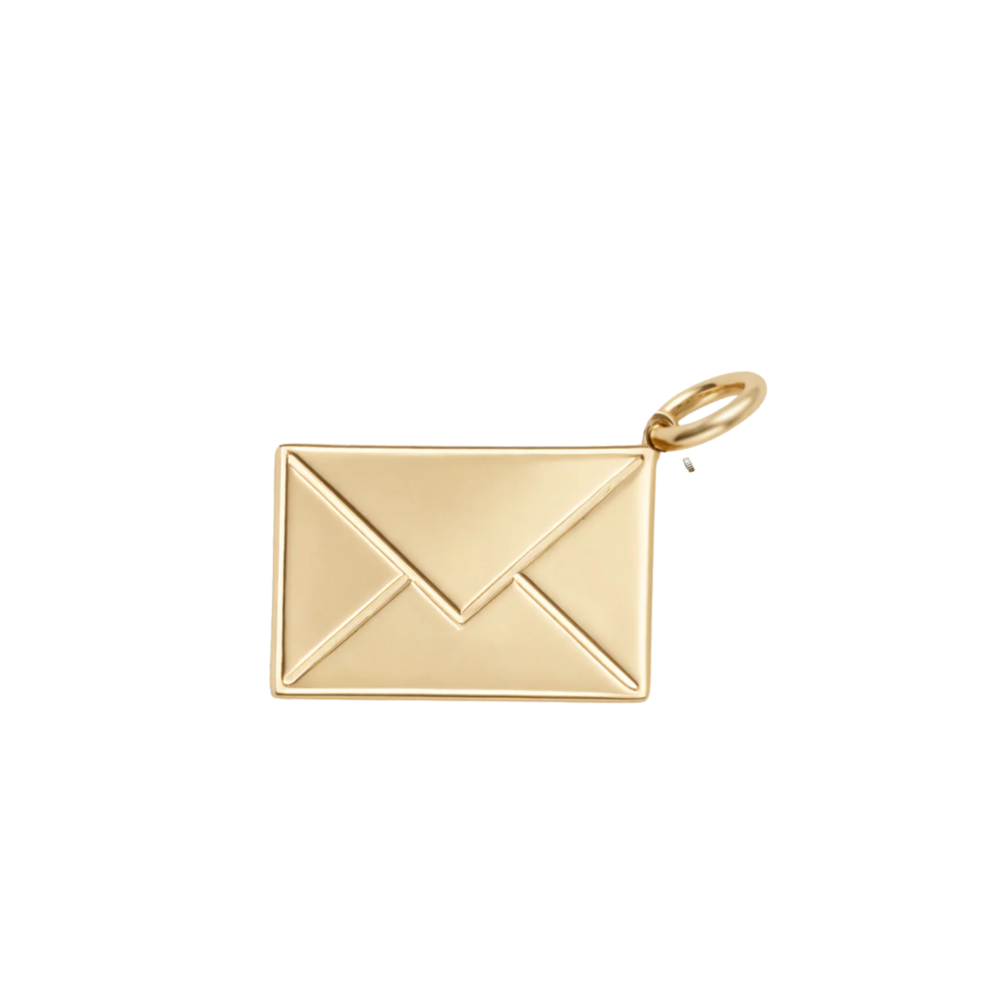 10K Gold "Postcard" Charm with "Je T'aime" Engraving