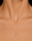 10K Tiny Marquise Aquamarine Talisman Charm