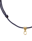 Indigo Paracord Necklace with 10K Swivel & Beads