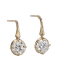 14K Gold & Lab Grown Round Brilliant Cut Diamond "Branch" Earrings