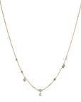 18K & ~2.6ct Free-Set Round and Oval Shaped Diamond Necklace