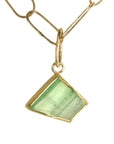 Asymmetrical Green Tourmaline "Crystal" Pendant - Peridot Fine Jewelry - Petra Class