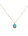 Baby Turquoise Sun and Diamond Necklace - Peridot Fine Jewelry - Celine Daoust