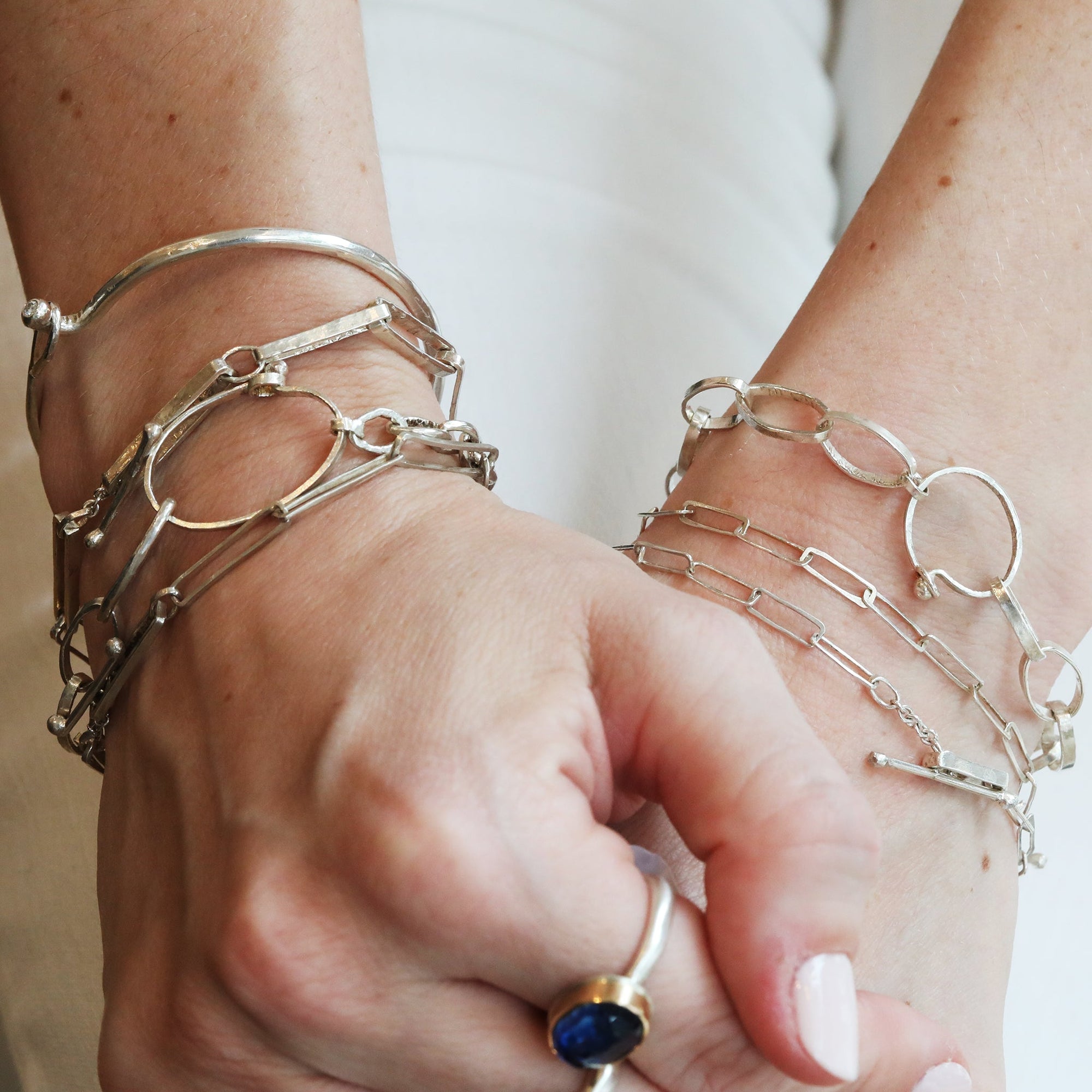 &quot;Big Sweetie&quot; Sterling Silver Delicate Bracelet - Peridot Fine Jewelry - Sarah Macfadden