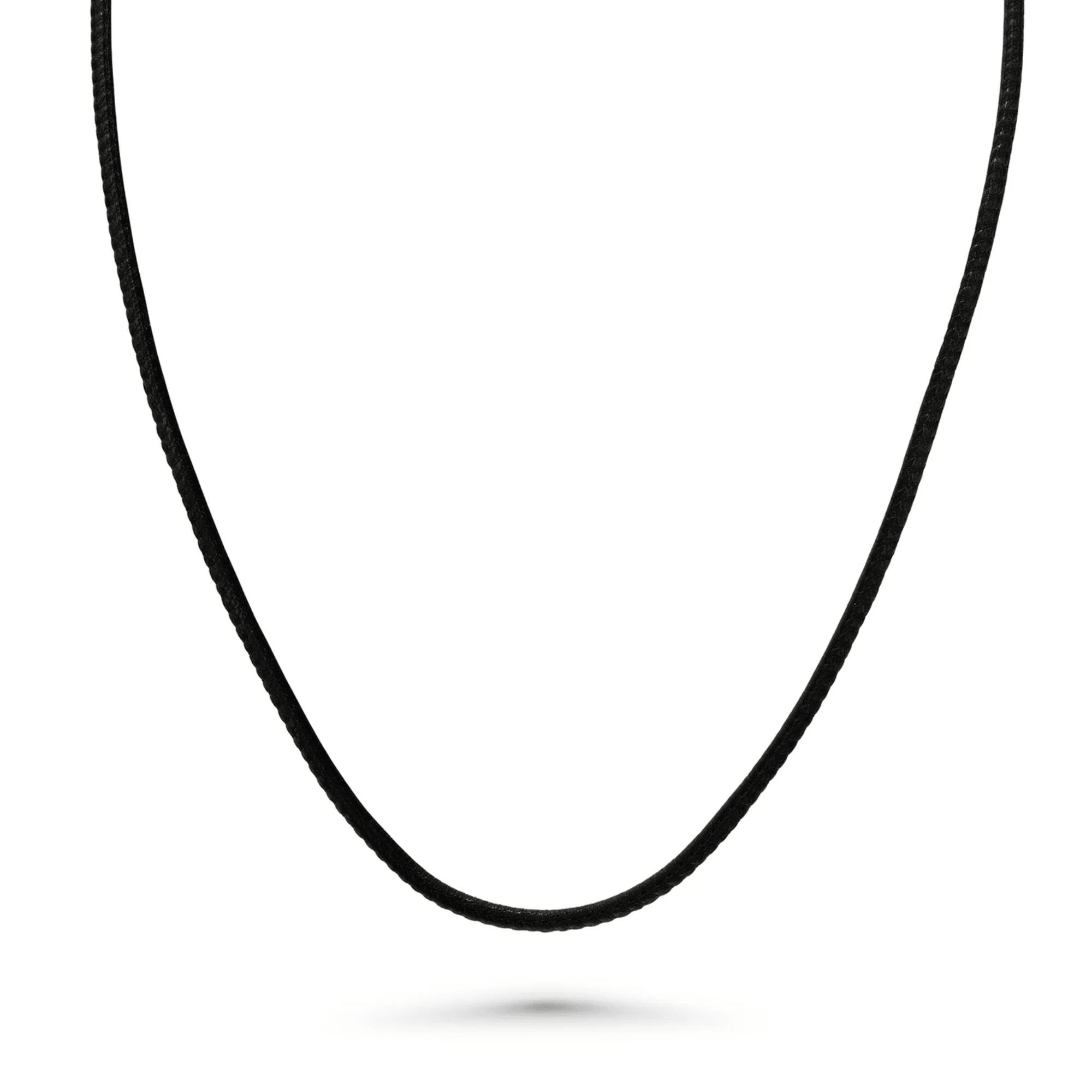 Black Suede Cord Necklace with 18K Lobster Clasp - Peridot Fine Jewelry - Lizzie Mandler