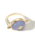 Blue Chalcedony Spinning Star Ring - Peridot Fine Jewelry - Zahava