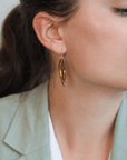 Cinnamon Quartz "Brancusi" Drop Earrings - Peridot Fine Jewelry - Rosanne Pugliese