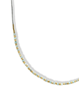 Clear Seed, Gold Vermeil & Aquamarine Beaded Necklace - Peridot Fine Jewelry - Debbie Fisher