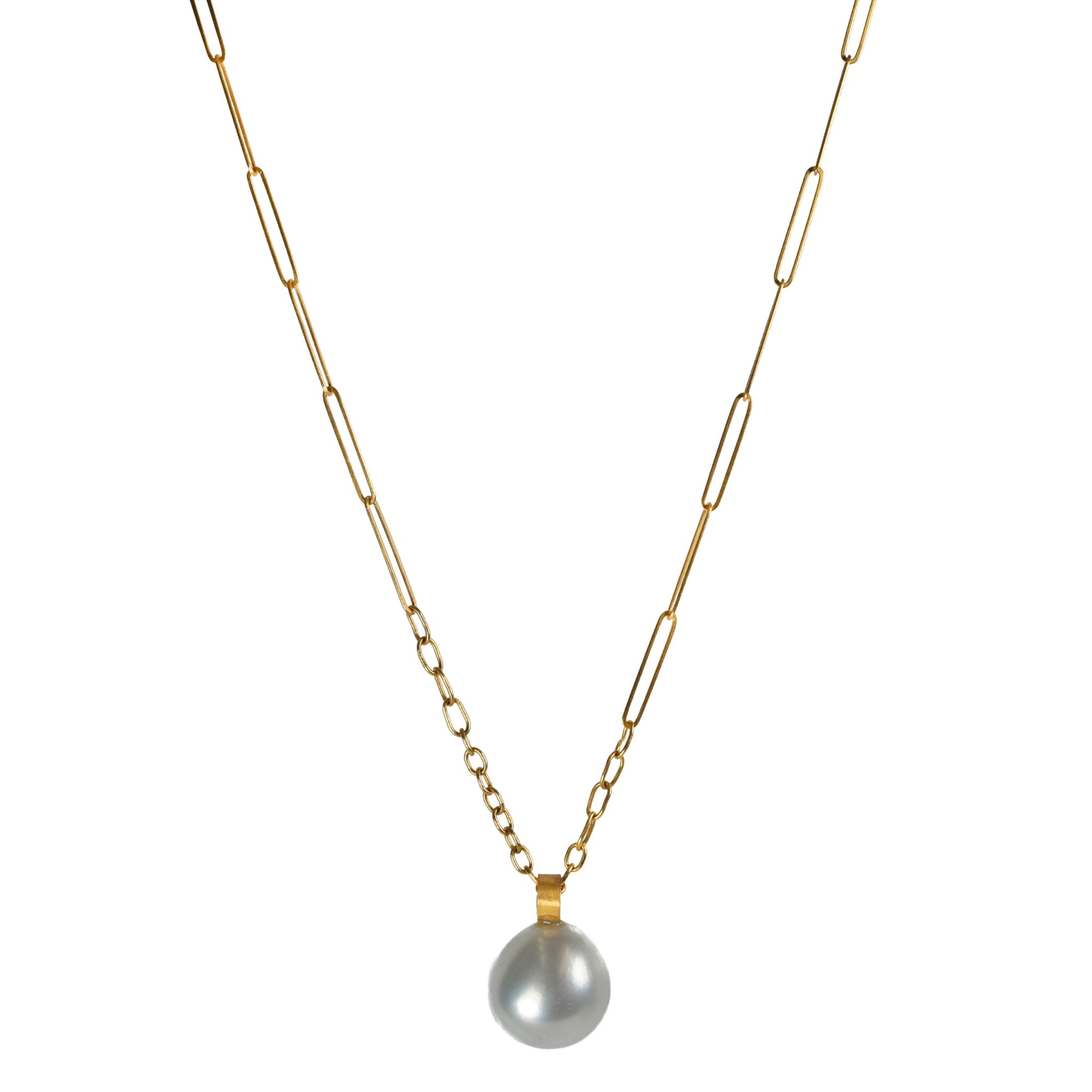 Cream Baroque Pearl Pendant - Peridot Fine Jewelry - Rosanne Pugliese