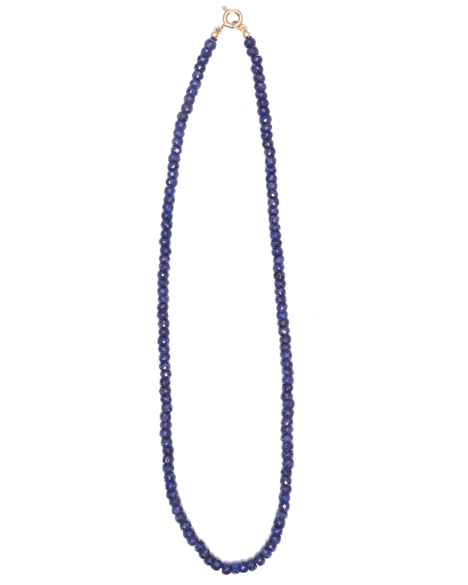Zahava Dark Blue Sapphire Beaded Necklace – Peridot Fine Jewelry