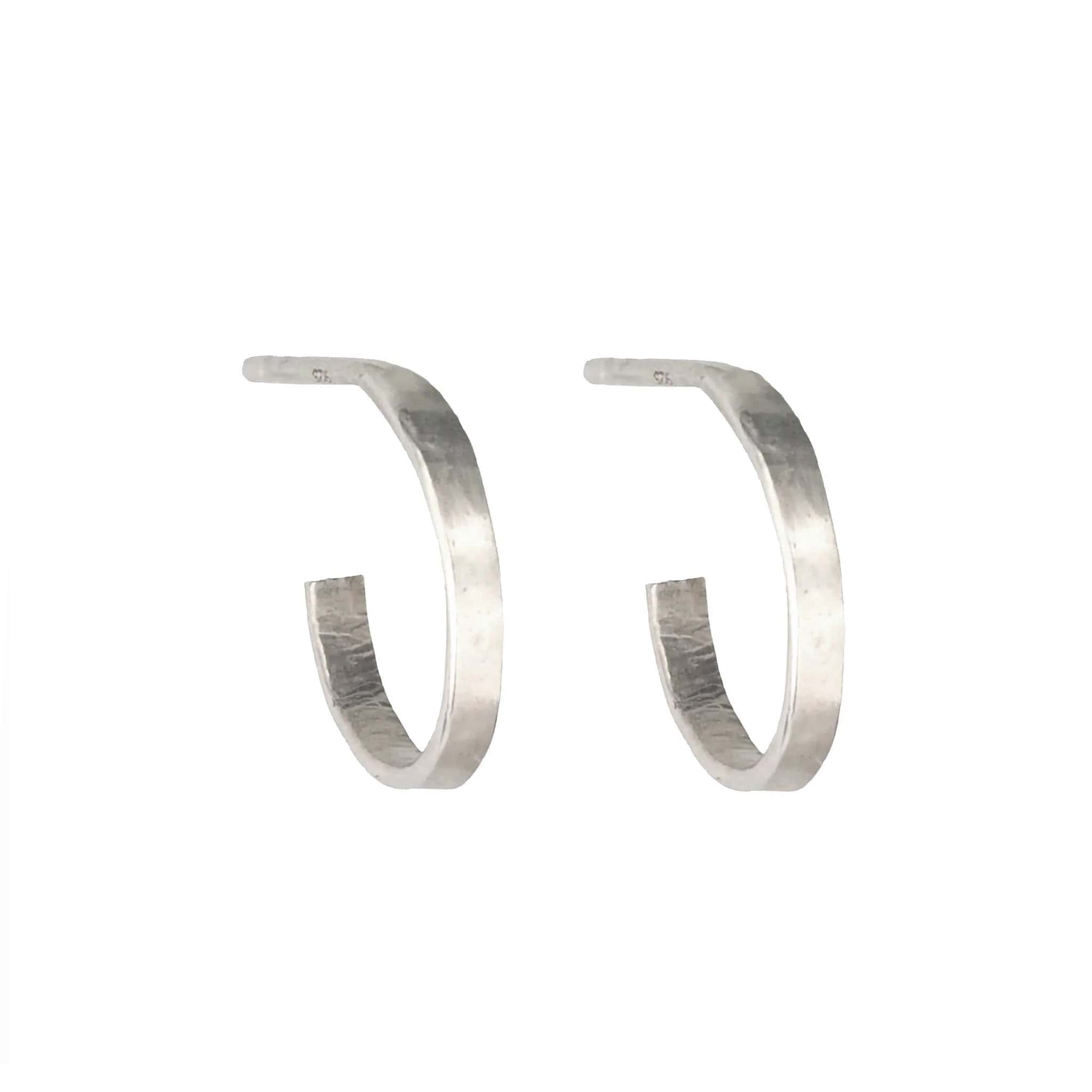 &quot;Dawn&quot; Sterling Silver Small Hoop Post Earrings - Peridot Fine Jewelry - Sarah Macfadden