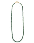 Deep Green Faceted Emerald Beaded Necklace - Peridot Fine Jewelry - Zahava