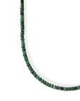 Deep Green Faceted Emerald Beaded Necklace - Peridot Fine Jewelry - Zahava