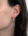 "Emerson" 14K Gold Double Oval Hoop Earrings - Peridot Fine Jewelry - Sarah Macfadden