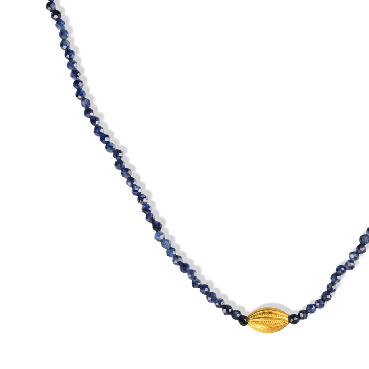 Margaret Solow Jewelry Faceted Blue Sapphire Beaded Necklace With 