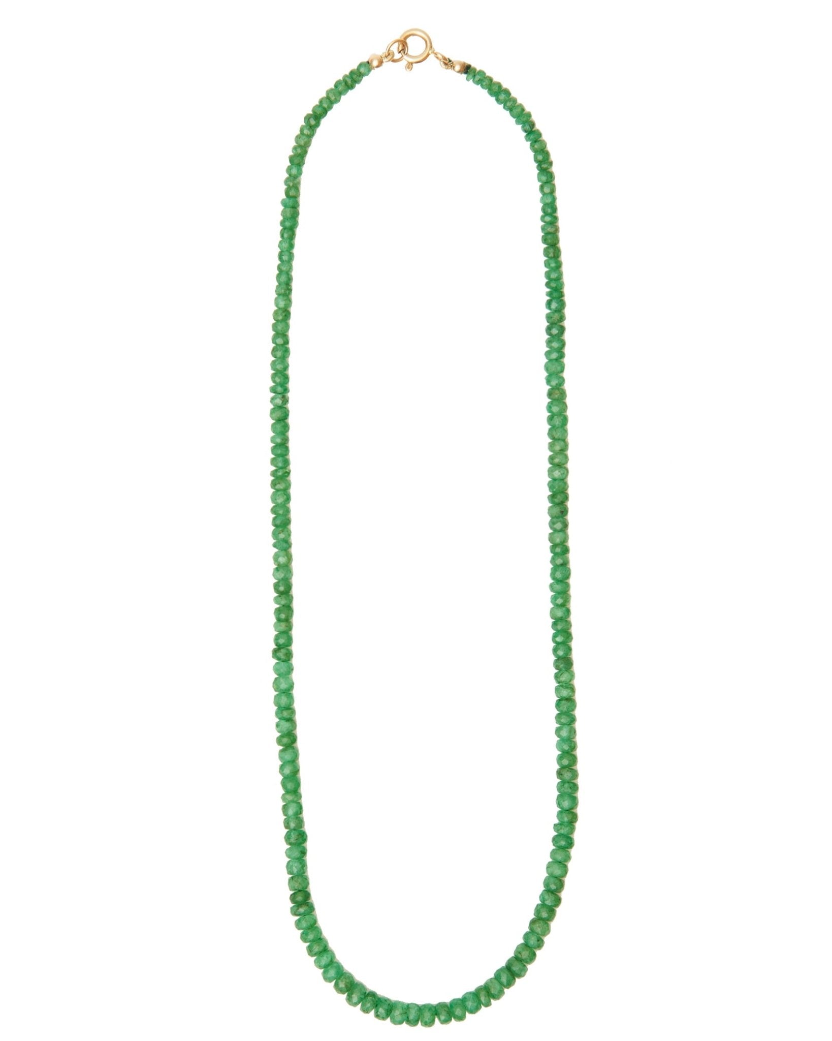 Faceted Emerald Beaded Necklace - Peridot Fine Jewelry - Zahava