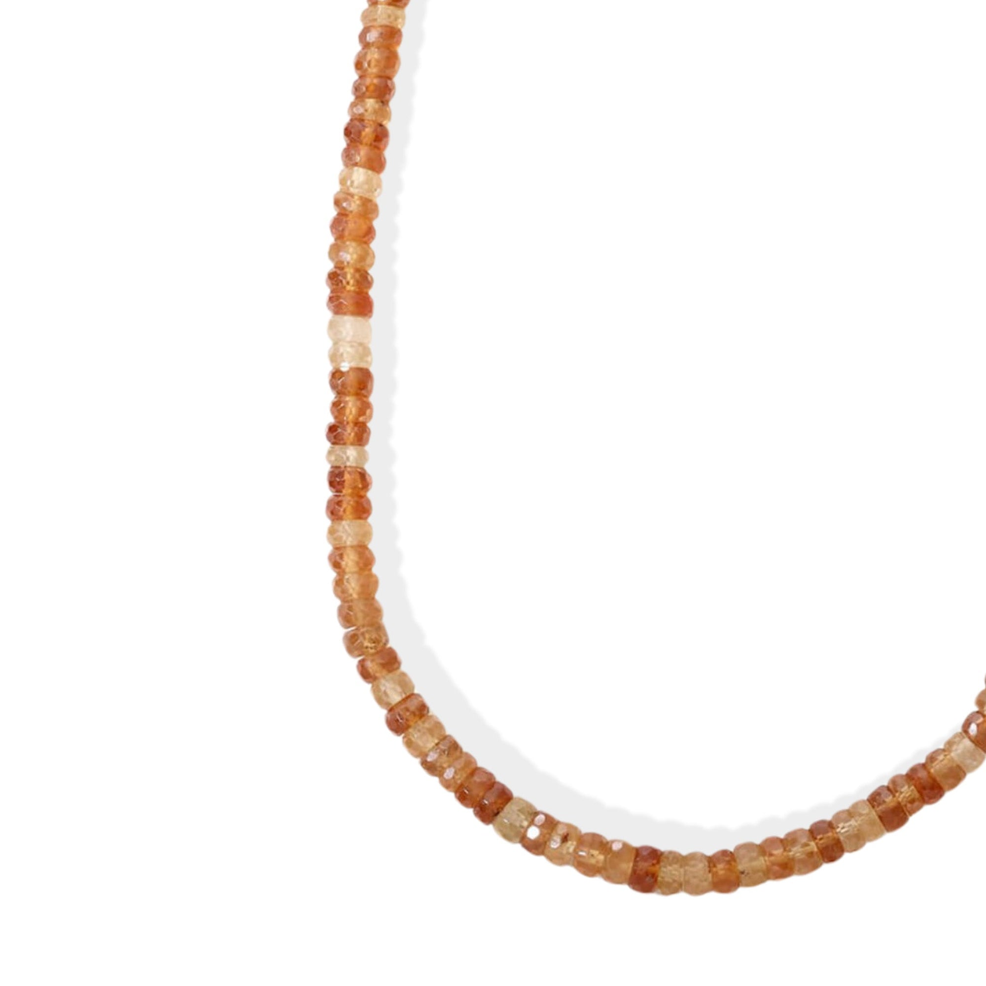 Faceted Hessonite Garnet Beaded Necklace - Peridot Fine Jewelry - Zahava