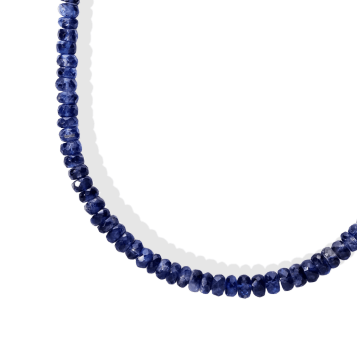 Faceted Kyanite Beaded Choker Necklace - Peridot Fine Jewelry - Zahava