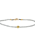 Faceted Labradorite Beaded Bracelet with 18K Organic Bead - Peridot Fine Jewelry - Margaret Solow Jewelry