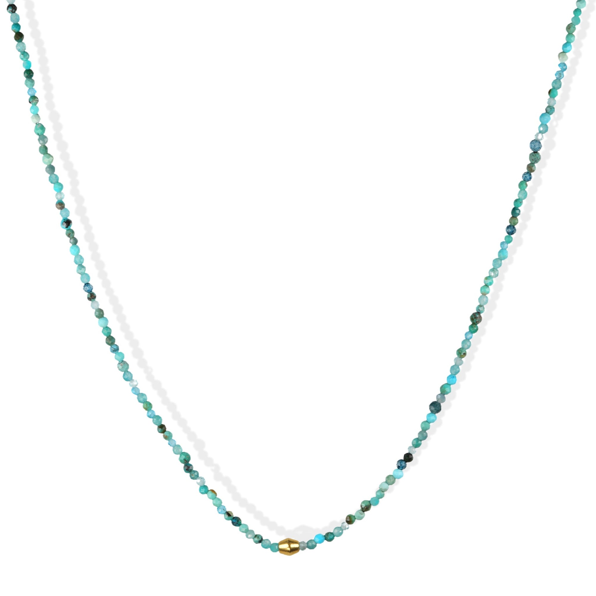 Faceted Mixed Gemstone Beaded Necklace with 18K Gold Bead - Peridot Fine Jewelry - Margaret Solow Jewelry