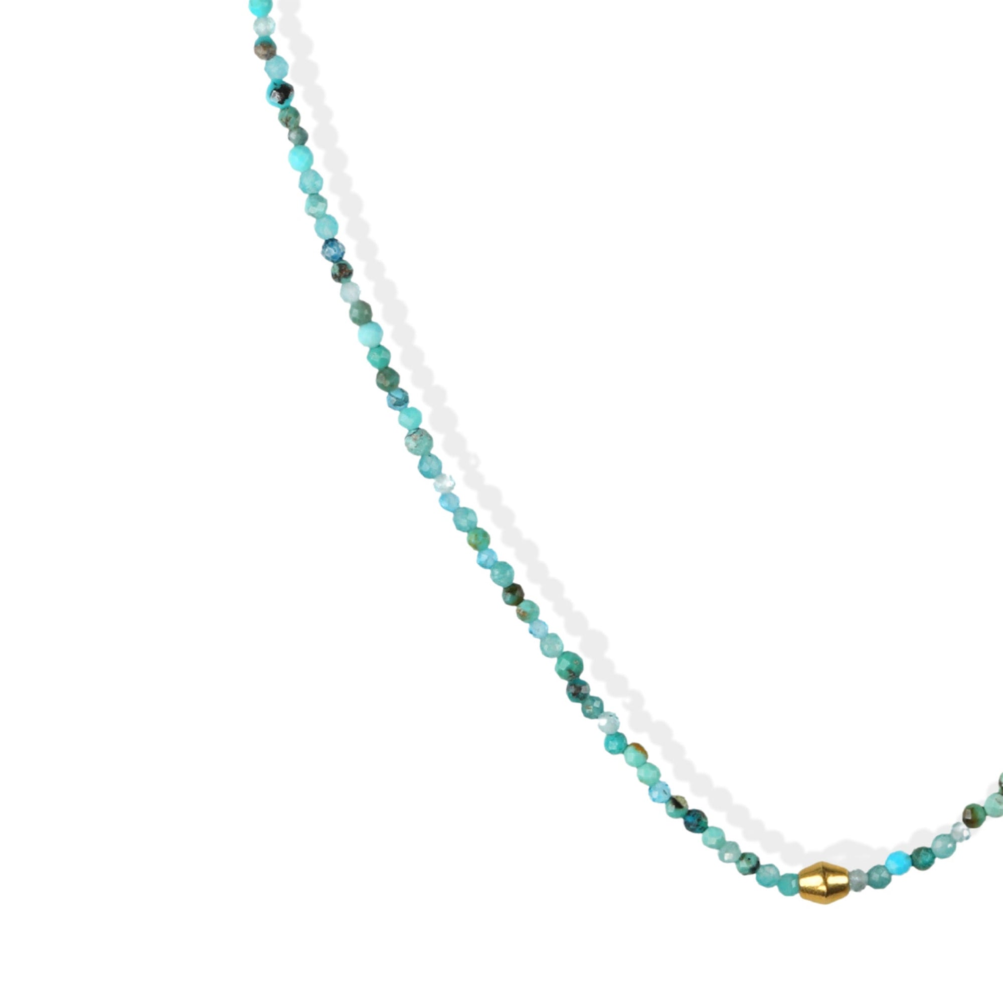 Faceted Mixed Gemstone Beaded Necklace with 18K Gold Bead - Peridot Fine Jewelry - Margaret Solow Jewelry