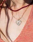 Faceted Ruby Beaded Necklace - Peridot Fine Jewelry - Zahava