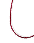 Faceted Ruby Beaded Necklace - Peridot Fine Jewelry - Zahava