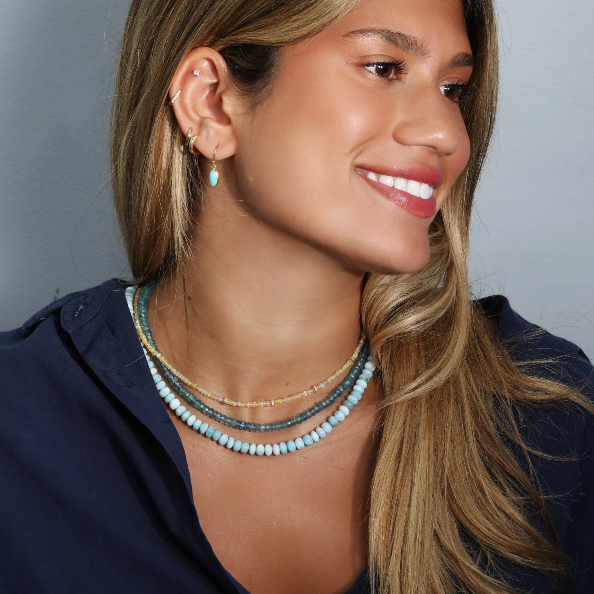Zoe Chicco Fire Opal Rondelle Beaded Necklace – Peridot Fine Jewelry