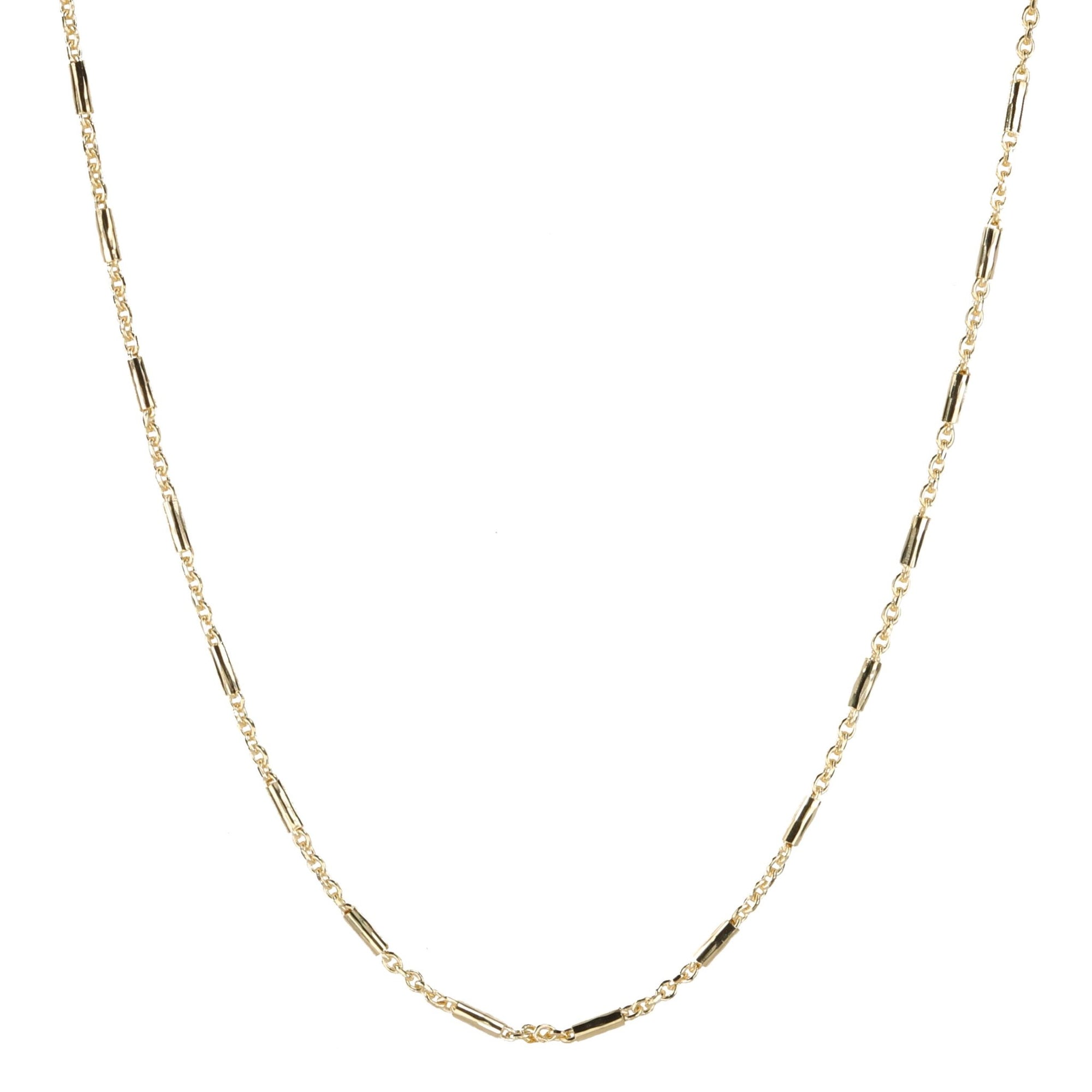 Gold Octagon Tube Chain - Peridot Fine Jewelry - Zahava