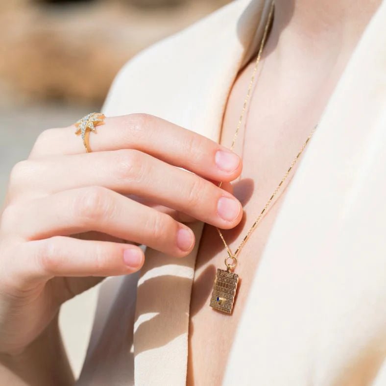 Gold Octagon Tube Chain - Peridot Fine Jewelry - Zahava