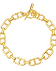 Gold Vermei 15mm "Stirrup" Chain Bracelet - Peridot Fine Jewelry - Gabriela Artigas