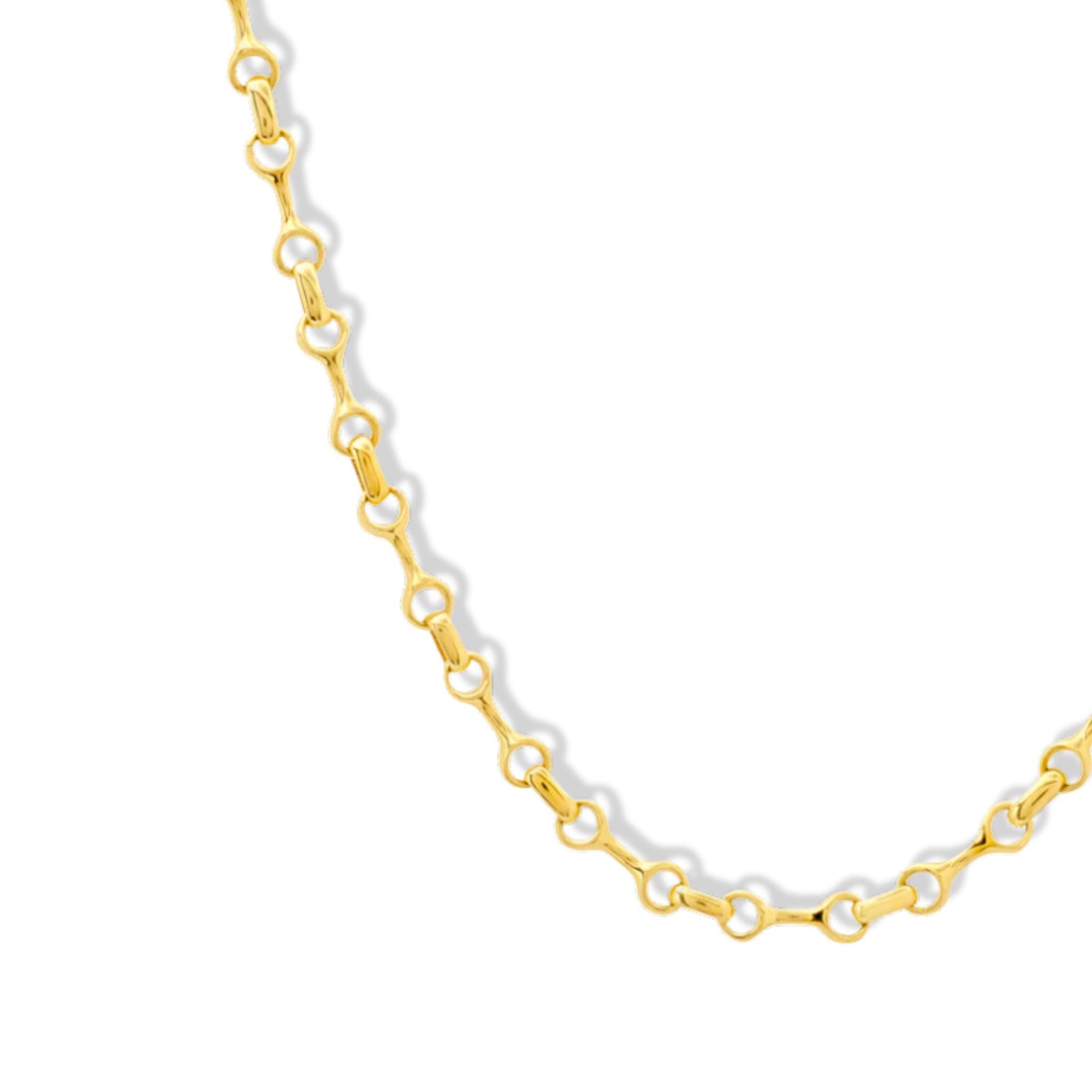 Gold Vermeil 15mm &quot;Double Beam&quot; Chain Necklace - Peridot Fine Jewelry - Gabriela Artigas