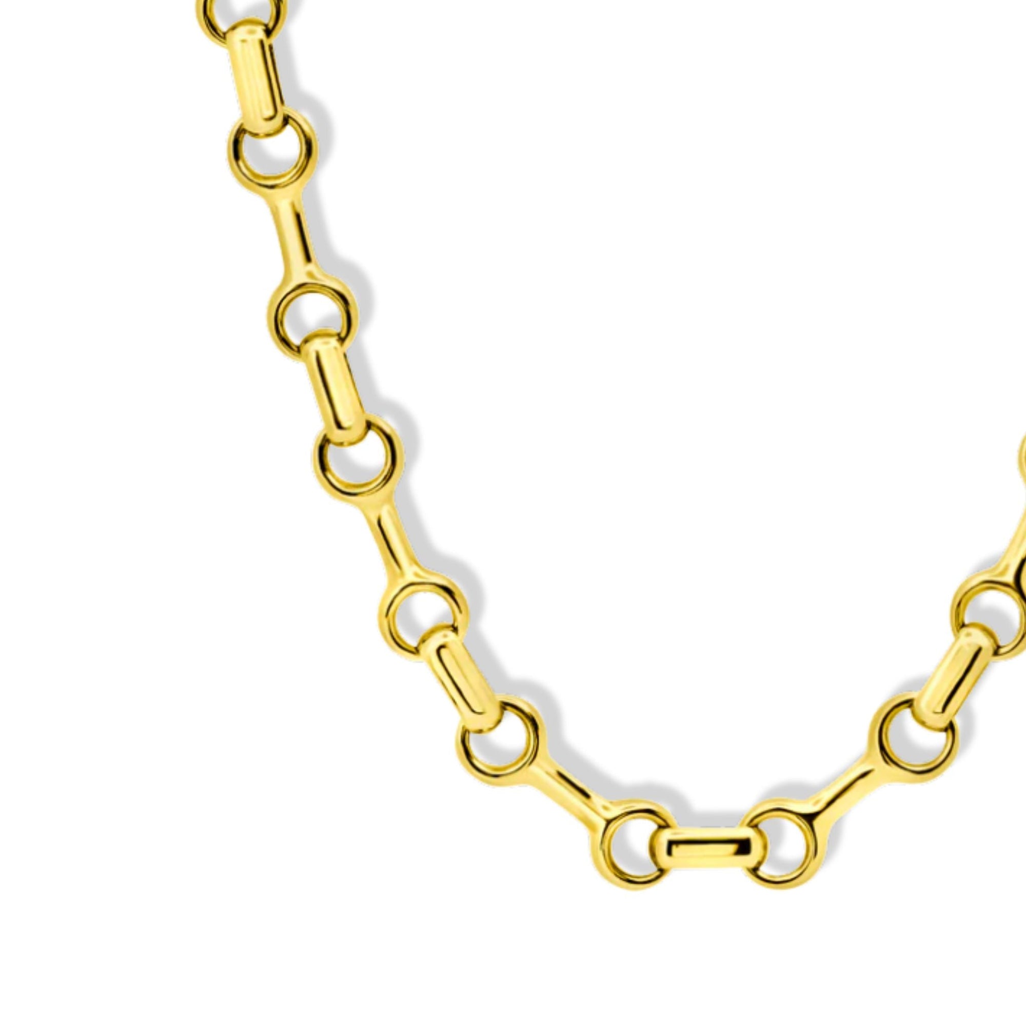 Gold Vermeil 25mm &quot;Double Beam&quot; Chain Necklace - Peridot Fine Jewelry - Gabriela Artigas