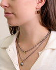 Heavy Duty 4.7mm Oxidized Sterling Silver Cable Chain - 18.5" - Peridot Fine Jewelry - Rosanne Pugliese