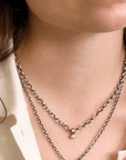 Heavy Duty Oxidized Sterling Silver Cable Chain in 24.5" - Peridot Fine Jewelry - Rosanne Pugliese