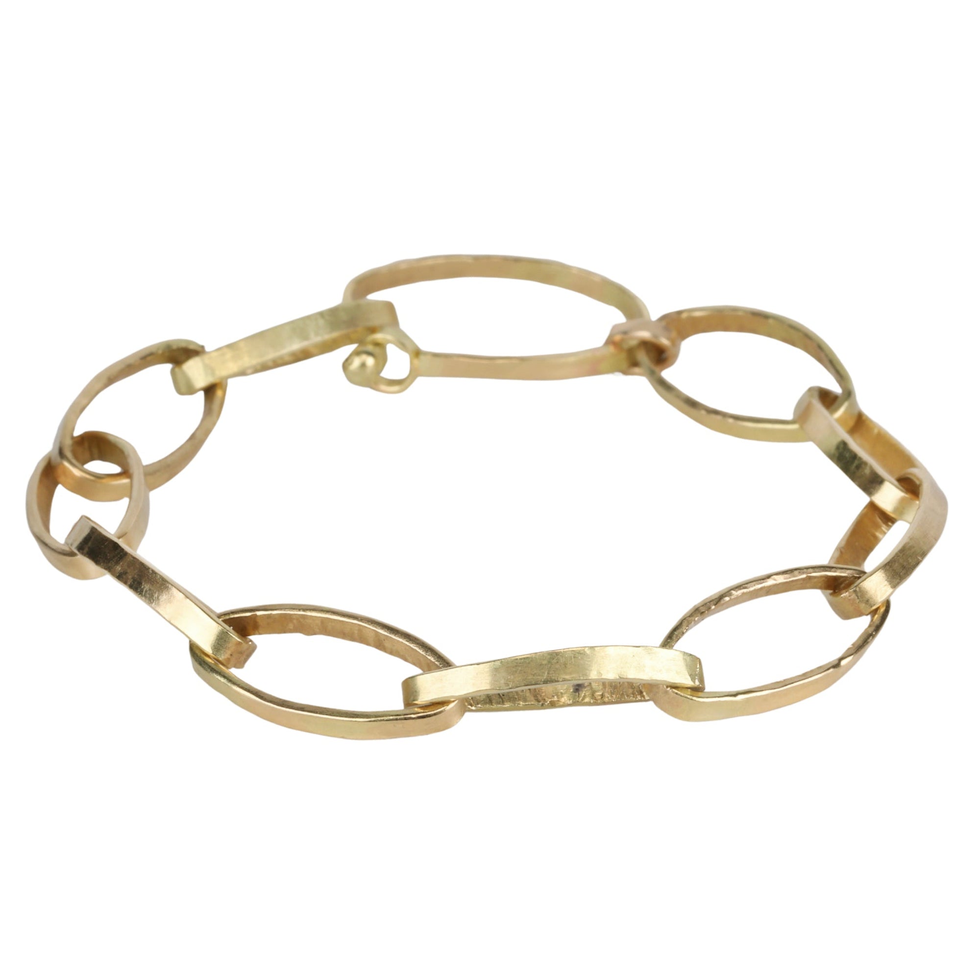 &quot;Isabella&quot; 18 Karat Yellow Gold Oval Link Bracelet - Peridot Fine Jewelry - Sarah Macfadden