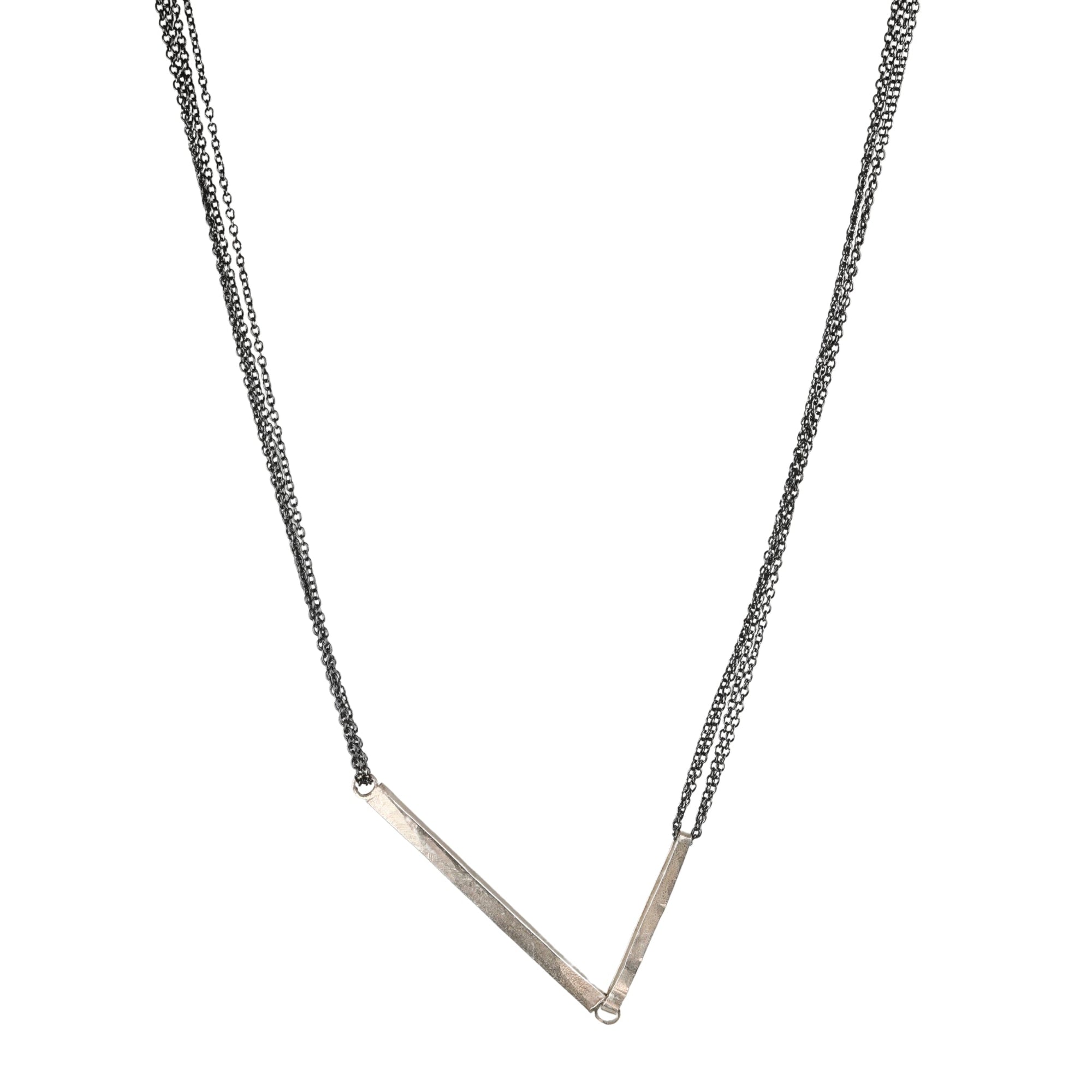 &quot;Jesse&quot; Oxidized Sterling Silver Necklace - Peridot Fine Jewelry - Sarah Macfadden