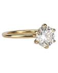 Live 18K 6-Prong 2.03ct Lab Grown Round Brilliant Cut Diamond Ring - Peridot Fine Jewelry - Mark Patterson