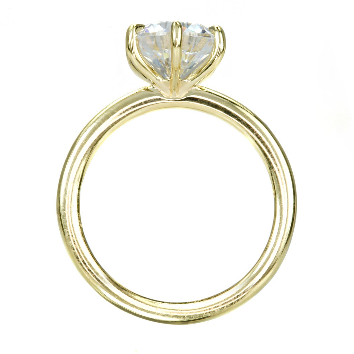 Live 18K 6-Prong 2.03ct Lab Grown Round Brilliant Cut Diamond Ring - Peridot Fine Jewelry - Mark Patterson