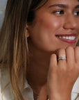 Live Platinum Prong-Set 2.09ct Lab Grown Round Brilliant Cut Diamond Ring with Pave Diamond Band and Prongs - Peridot Fine Jewelry - Mark Patterson
