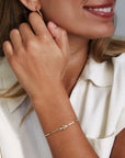 One Of A Kind 14K "Zosia" Chain Bracelet with Center Oval Cognac Diamond - Peridot Fine Jewelry - Zahava
