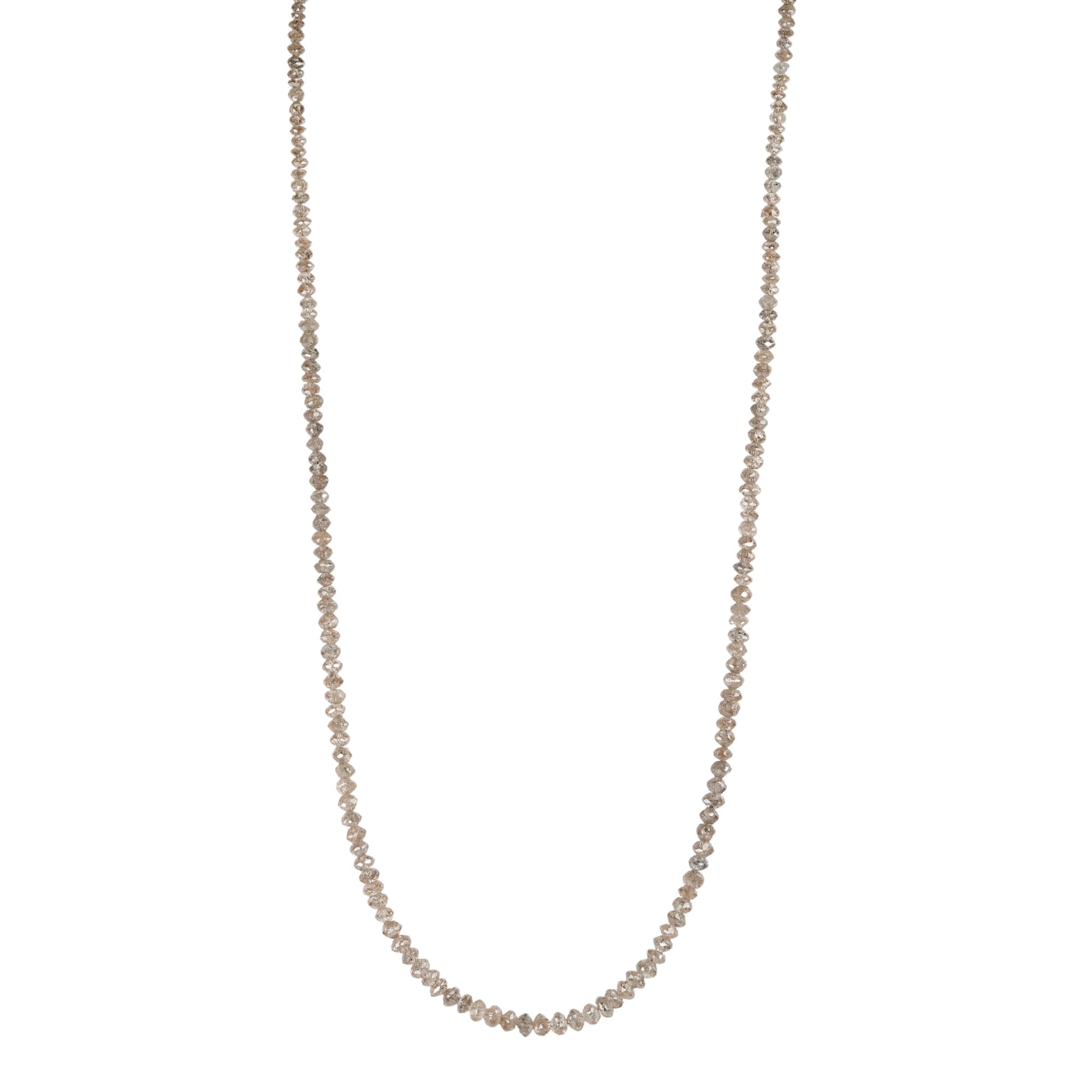 One of a Kind Faceted Lush Cognac Diamond Beaded Necklace - Peridot Fine Jewelry - Zahava