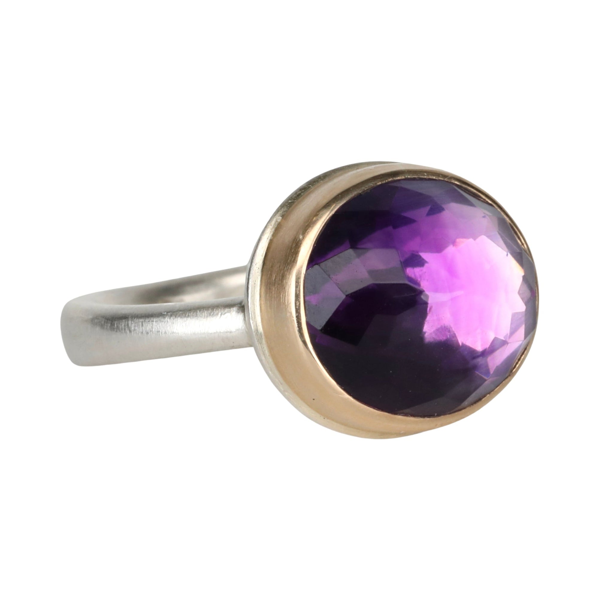 Oval Inverted Amethyst Ring - Peridot Fine Jewelry - Jamie Joseph