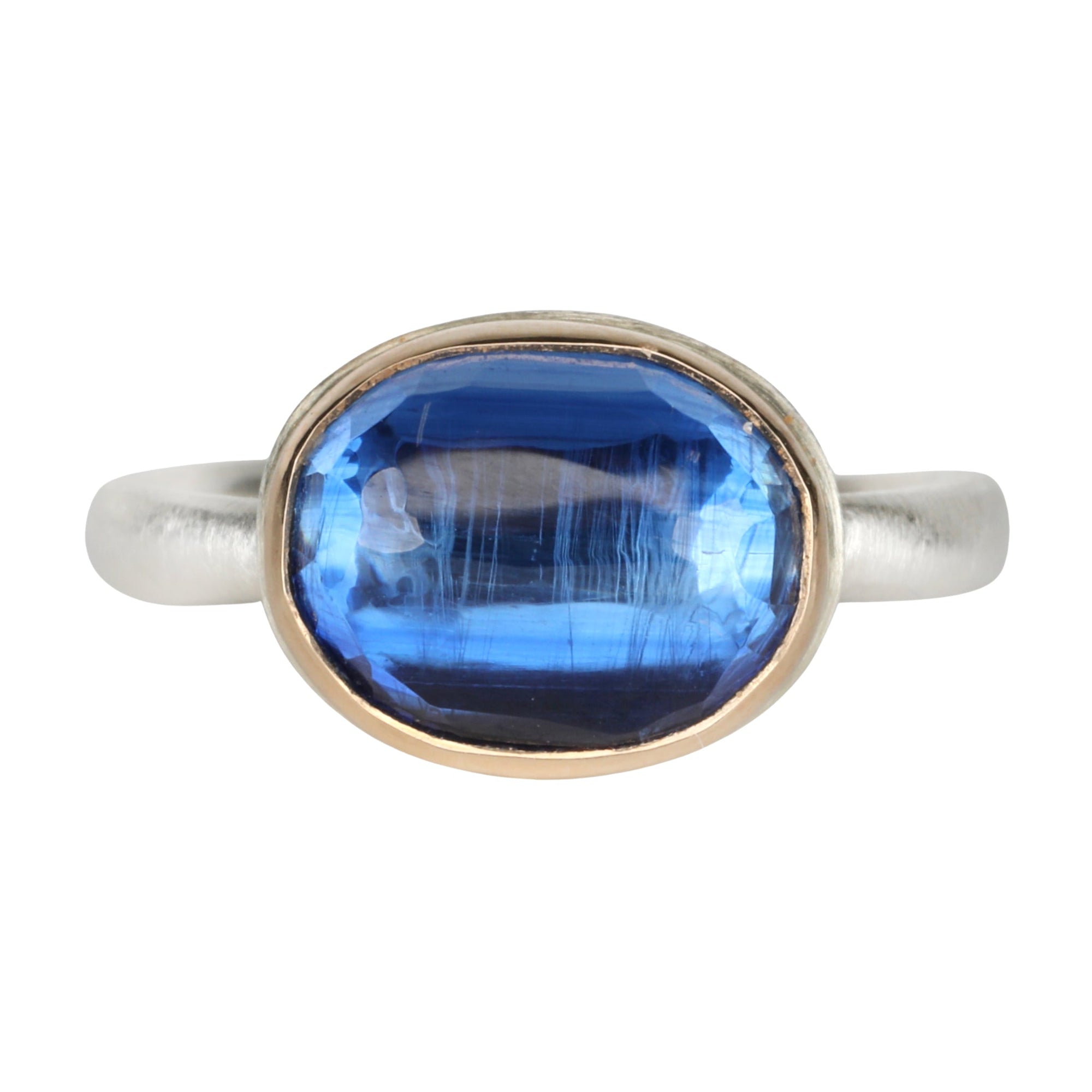 Oval Inverted Kyanite Ring - Peridot Fine Jewelry - Jamie Joseph
