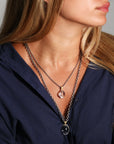 Oxidized Medium Thickness 3mm Sterling Silver Chain, 18.5" - Peridot Fine Jewelry - Rosanne Pugliese